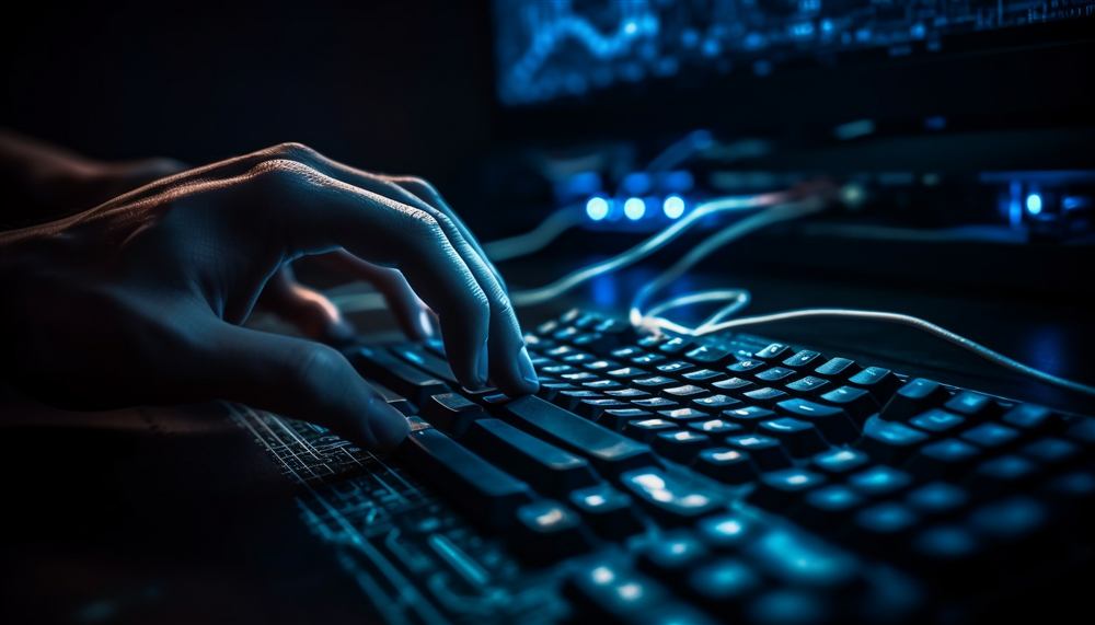 Desarrollador trabajando en notebook con código en pantalla